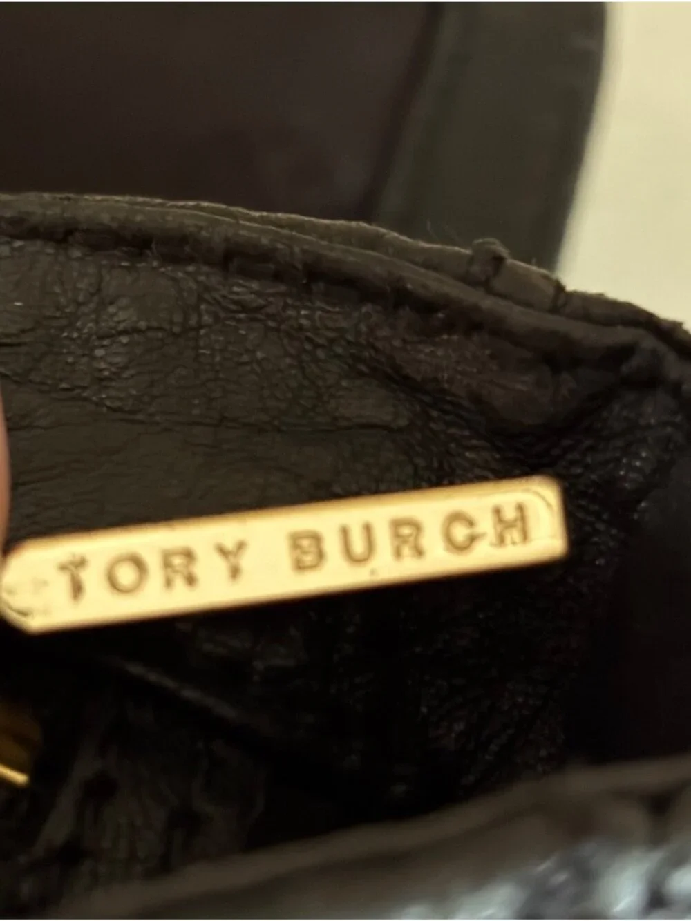 Tory Burch Parkan Crossbody Black Pebbled Handbag